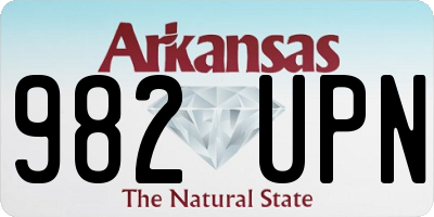 AR license plate 982UPN