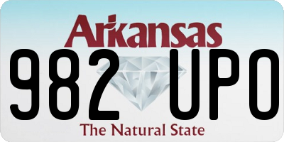 AR license plate 982UPO