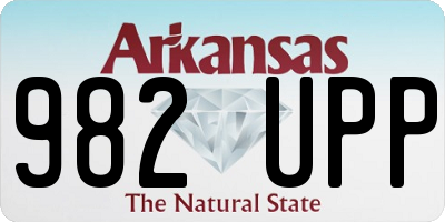 AR license plate 982UPP
