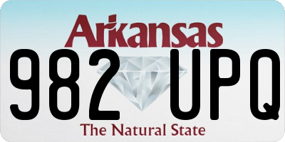 AR license plate 982UPQ