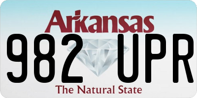 AR license plate 982UPR