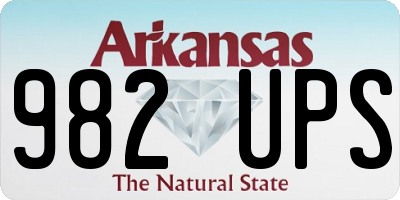 AR license plate 982UPS