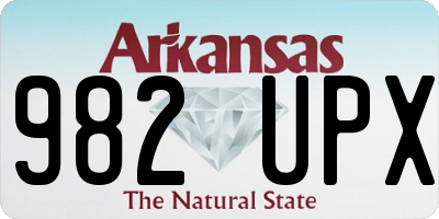AR license plate 982UPX