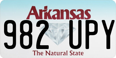 AR license plate 982UPY