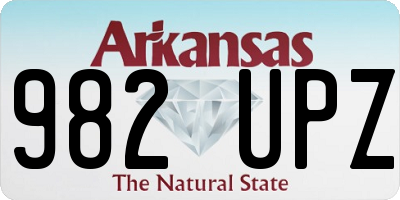 AR license plate 982UPZ