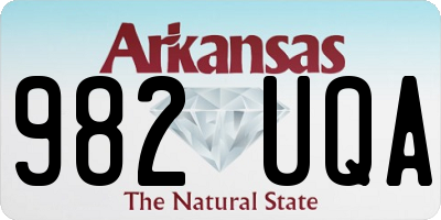 AR license plate 982UQA