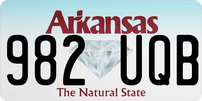 AR license plate 982UQB