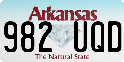 AR license plate 982UQD
