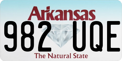 AR license plate 982UQE