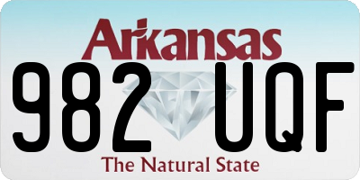 AR license plate 982UQF