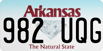 AR license plate 982UQG