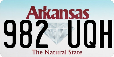 AR license plate 982UQH