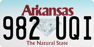 AR license plate 982UQI