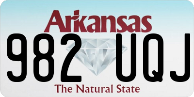 AR license plate 982UQJ