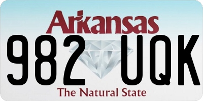 AR license plate 982UQK