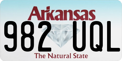 AR license plate 982UQL