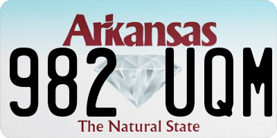 AR license plate 982UQM
