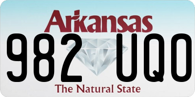 AR license plate 982UQO