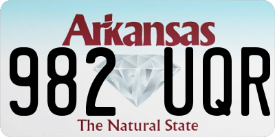 AR license plate 982UQR