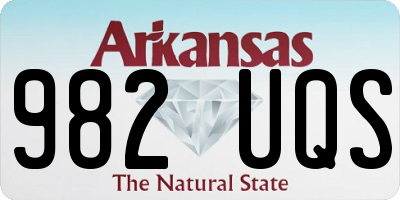 AR license plate 982UQS