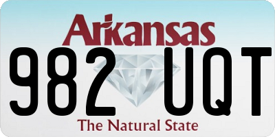 AR license plate 982UQT