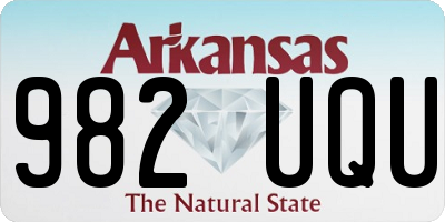 AR license plate 982UQU