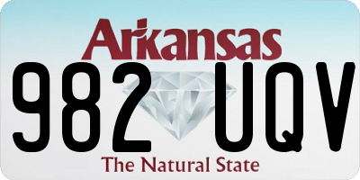 AR license plate 982UQV