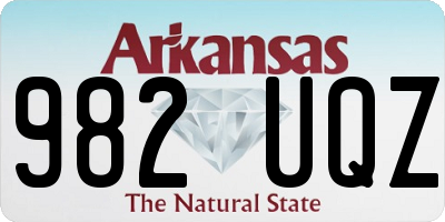 AR license plate 982UQZ
