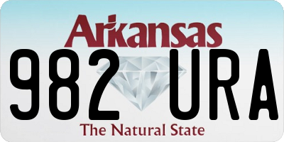 AR license plate 982URA