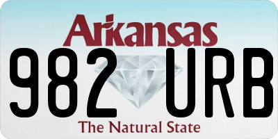AR license plate 982URB