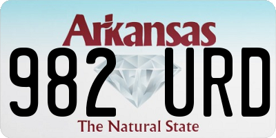 AR license plate 982URD