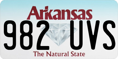 AR license plate 982UVS