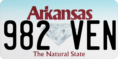 AR license plate 982VEN