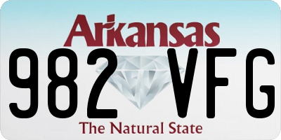 AR license plate 982VFG