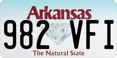 AR license plate 982VFI