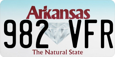 AR license plate 982VFR