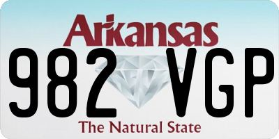 AR license plate 982VGP