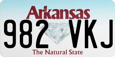 AR license plate 982VKJ
