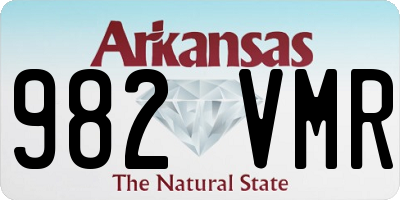 AR license plate 982VMR