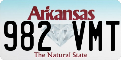 AR license plate 982VMT