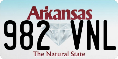AR license plate 982VNL