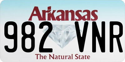 AR license plate 982VNR