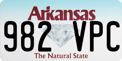 AR license plate 982VPC