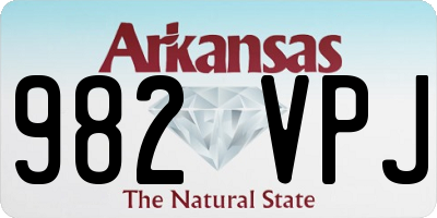 AR license plate 982VPJ
