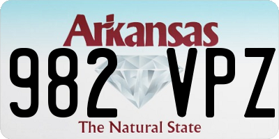 AR license plate 982VPZ