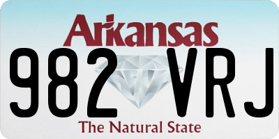 AR license plate 982VRJ