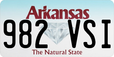 AR license plate 982VSI