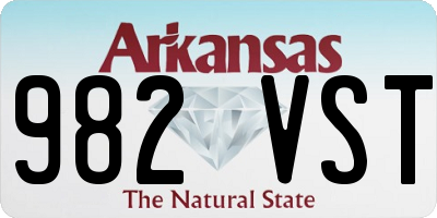 AR license plate 982VST