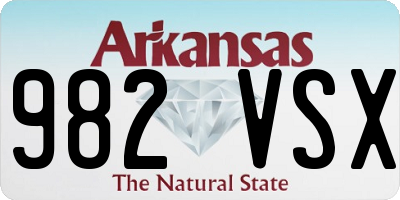 AR license plate 982VSX