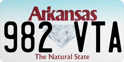 AR license plate 982VTA